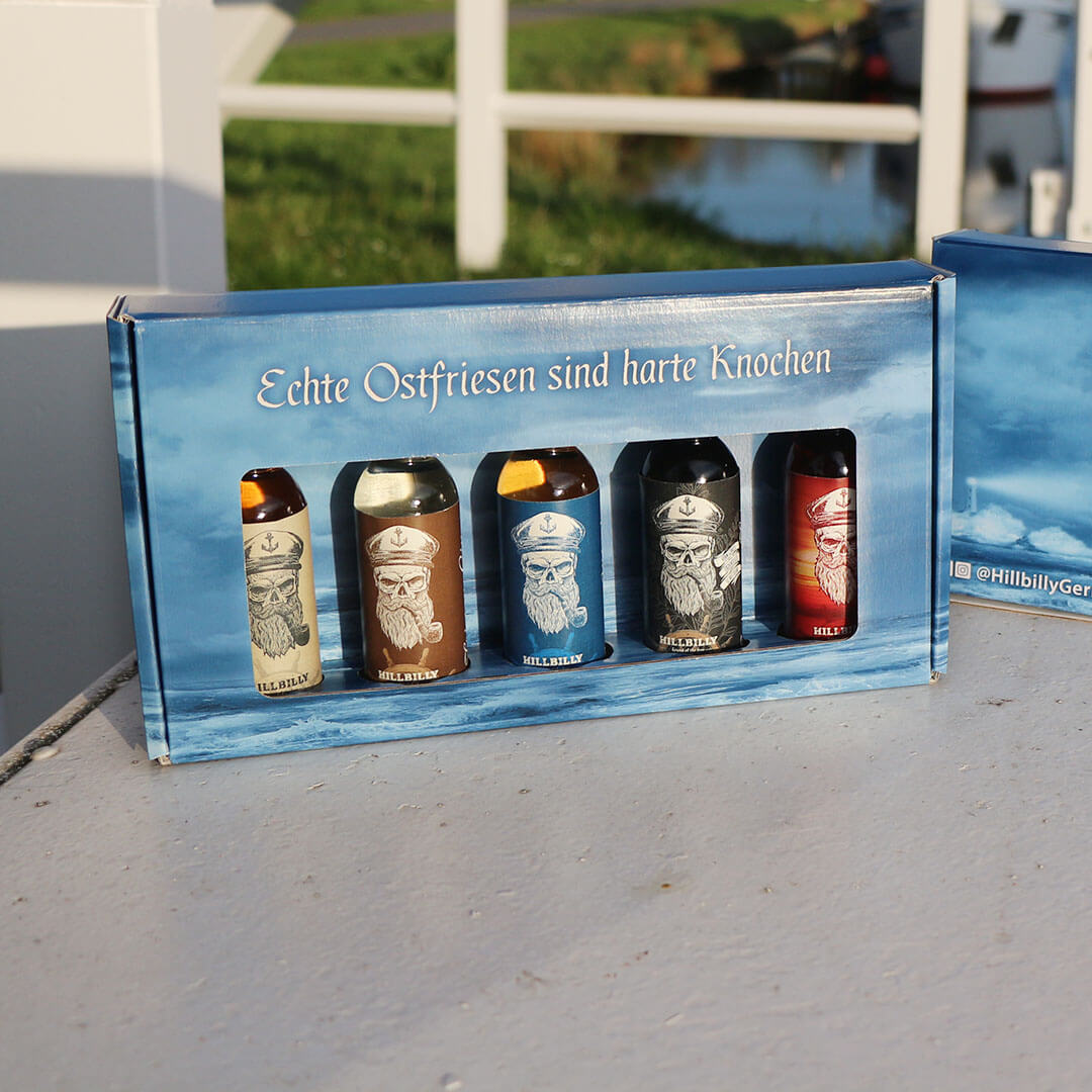 Friesen-Spirits-Set "Große Fahrt #1" • 40%vol. • 5x40ml Double-Shots im Geschenkkarton