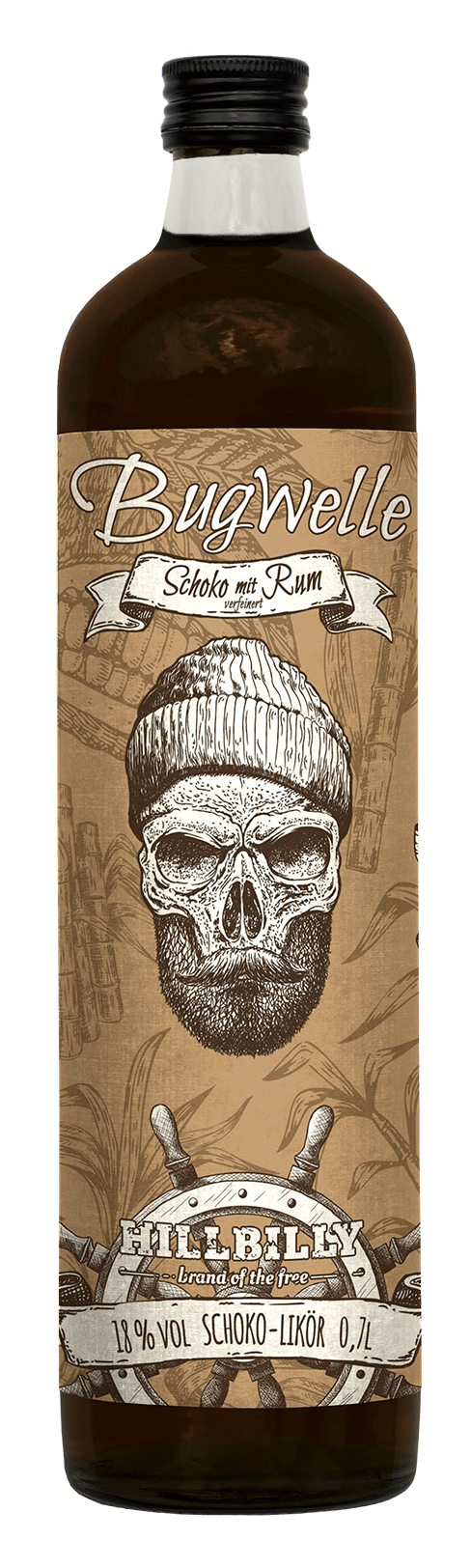 HILLBILLY Bugwelle Schoko mit Rum verfeinert • 18%vol. • 700ml